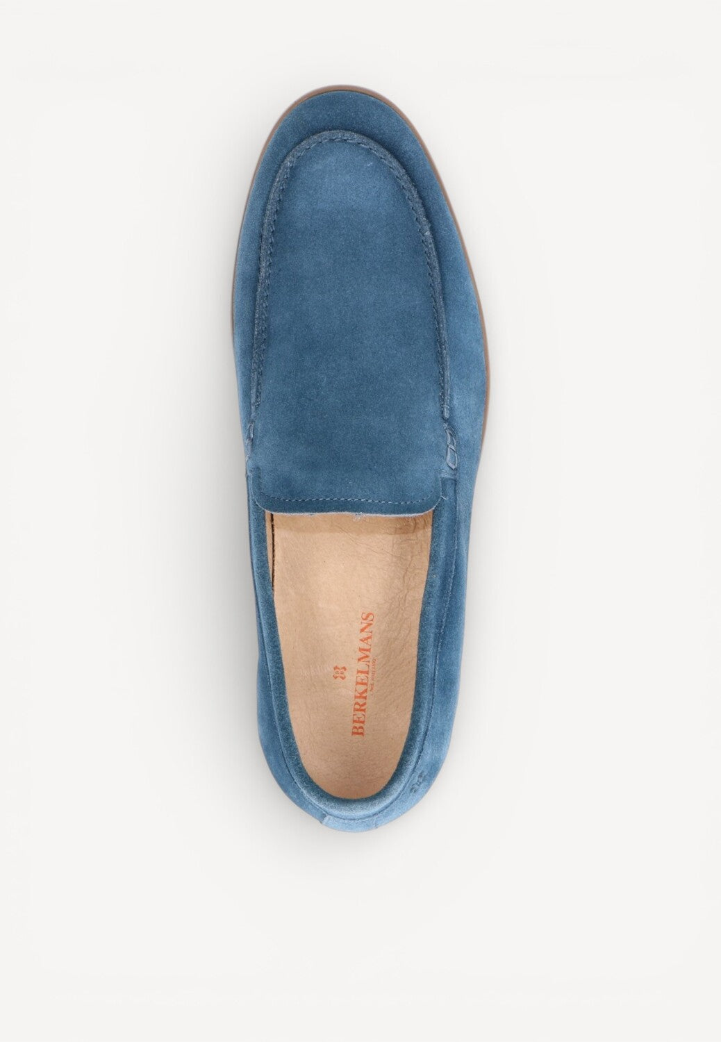 Heren instapper-Blauw suède/nubuck