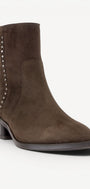 DAMES BOOTS+KORT LAARS-Bruin suède