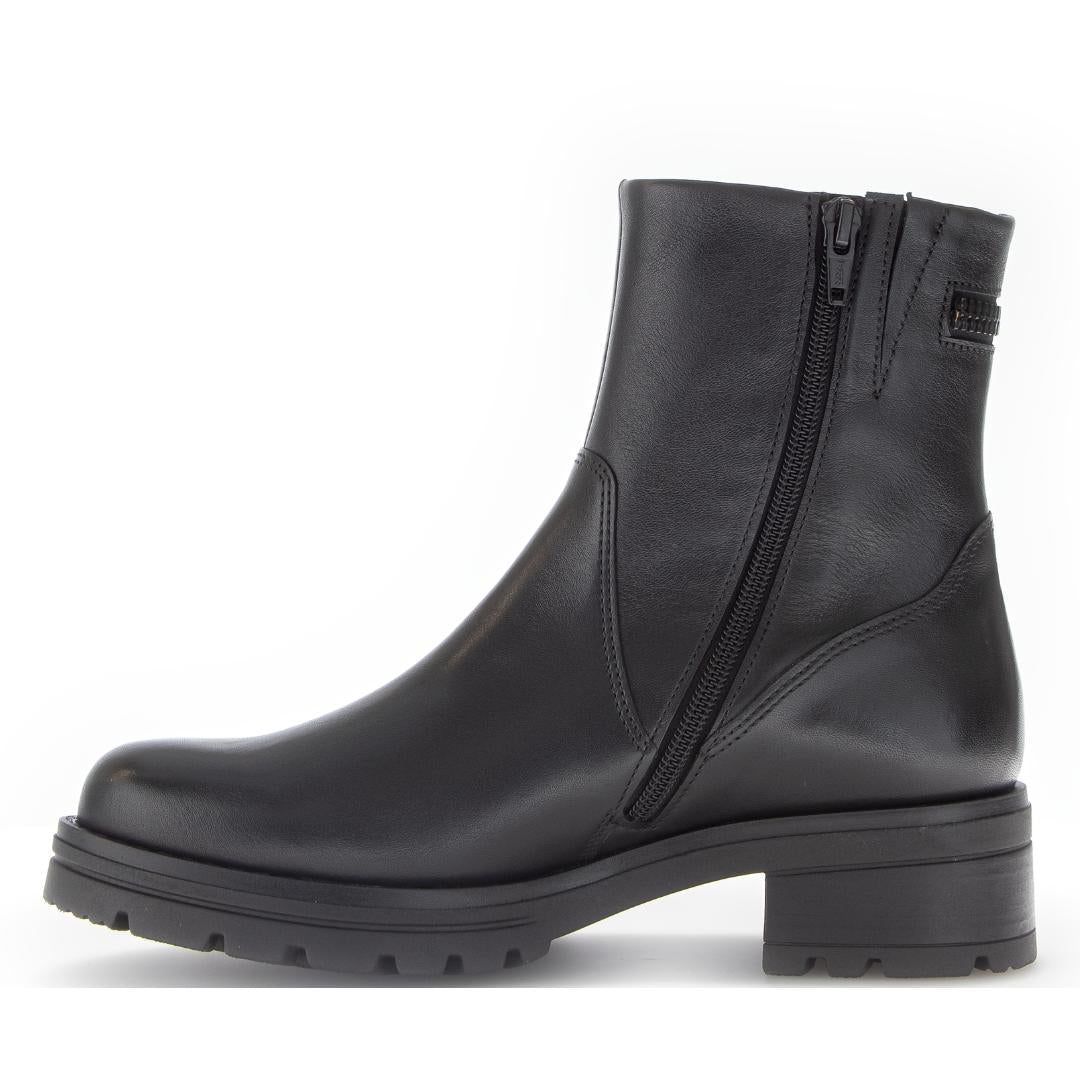 DAMES BOOTS+KORT LAARS-Zwart leer