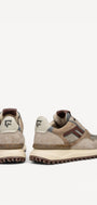 Heren veterschoenen-Bruin combi kleur