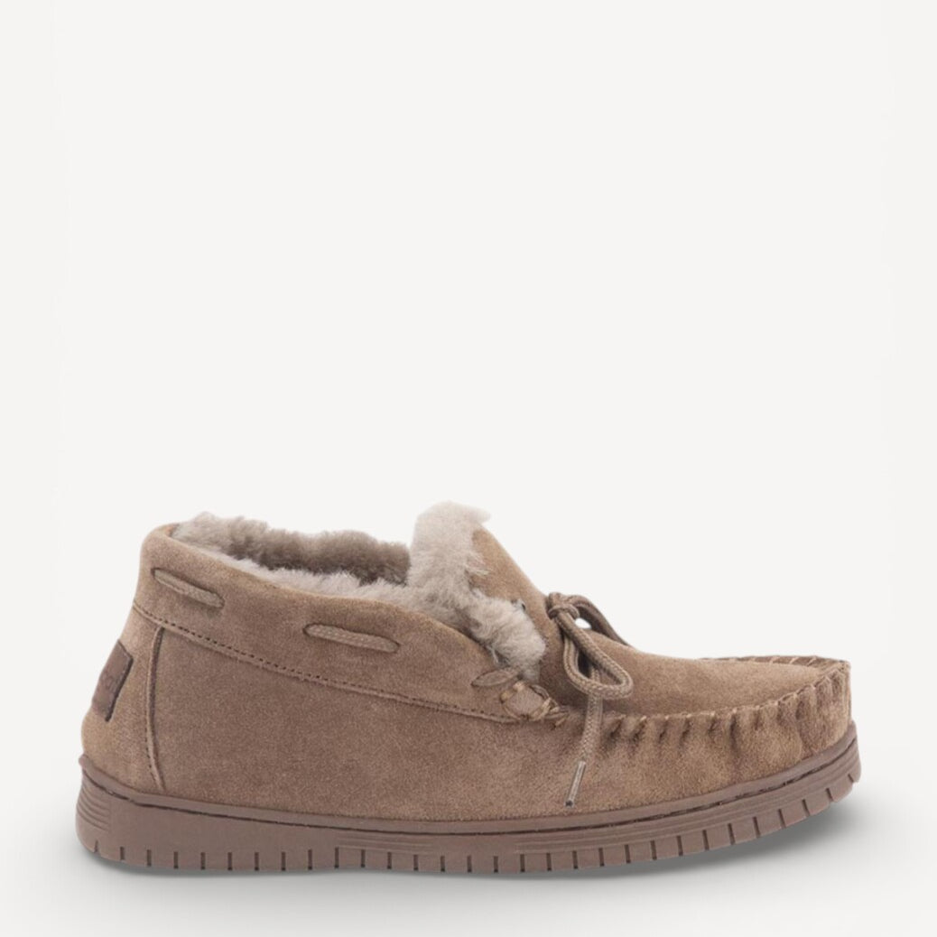 Dames dichte pantoffels-Bruin suède