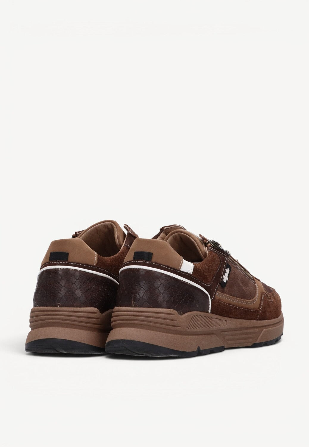 Heren veterschoenen-Bruin suède