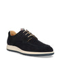 Heren veterschoenen-Blauw suède/nubuck