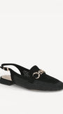 MUIL +SLINGBACK-Zwart leer