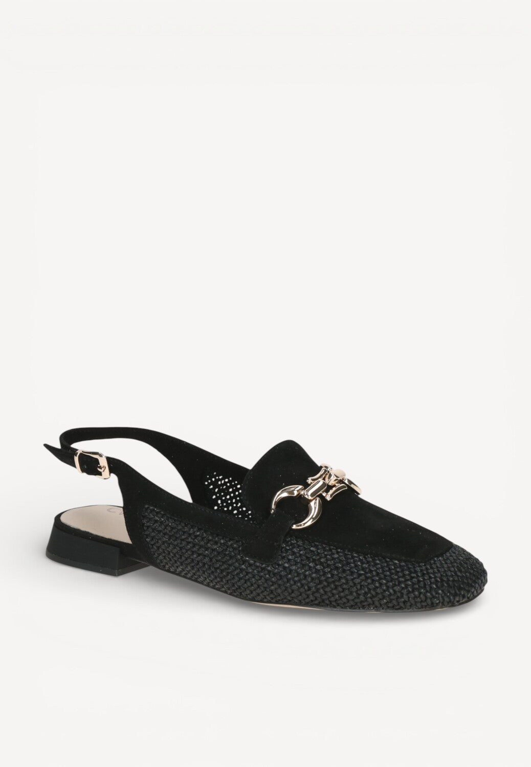 MUIL +SLINGBACK-Zwart leer