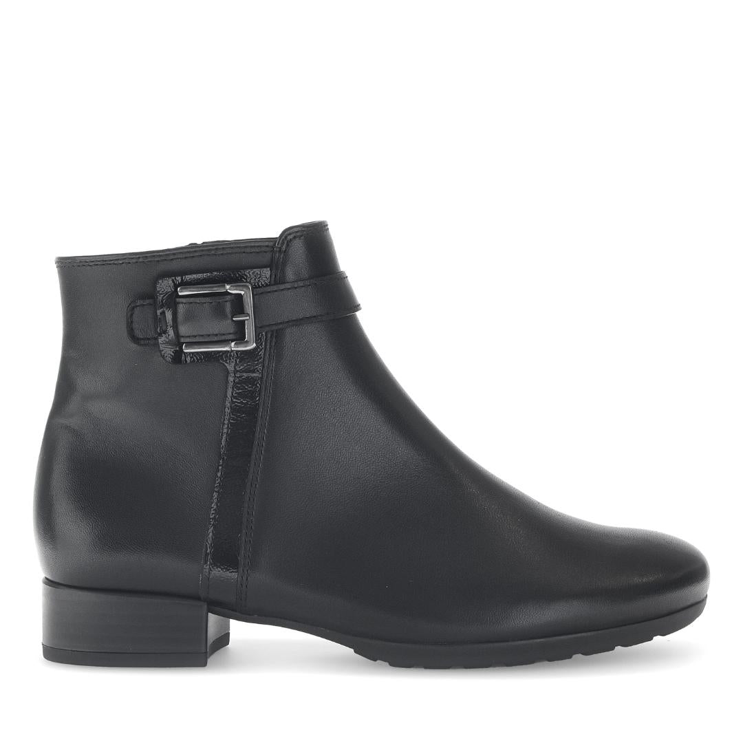 DAMES BOOTS+KORT LAARS-Zwart leer