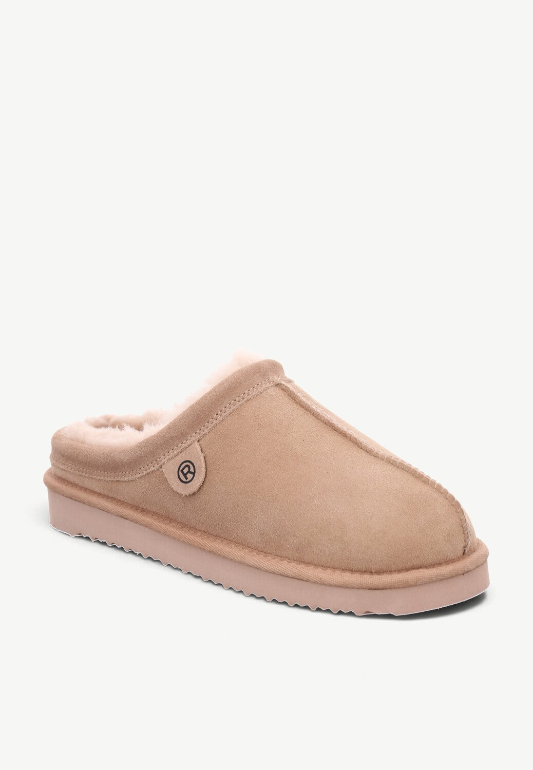 Dames muil pantoffels-Beige suède/nubuck