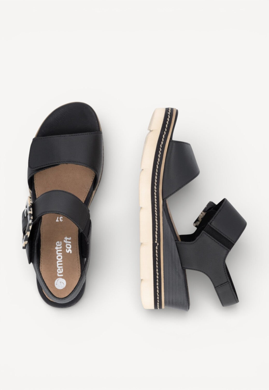 DAMES OPEN SCHOENEN-Zwart leer