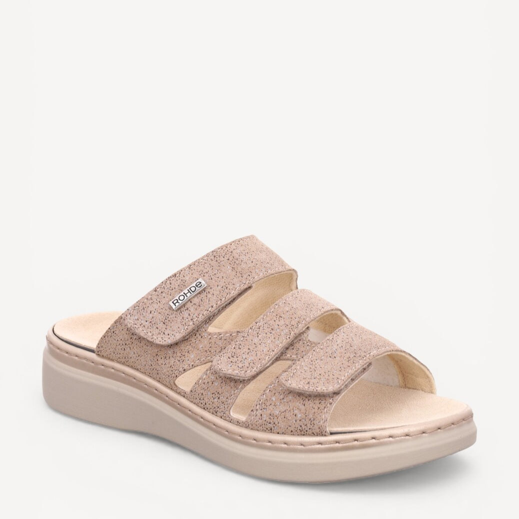 DAMES OPEN SCHOENEN-Beige suède/nubuck