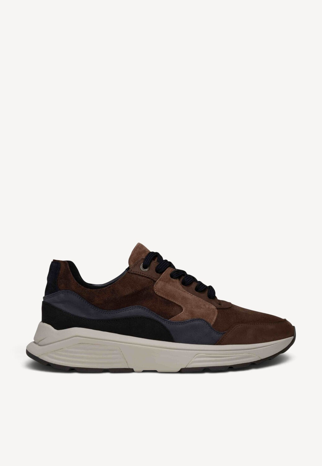 Heren veterschoenen-Bruin combi kleur