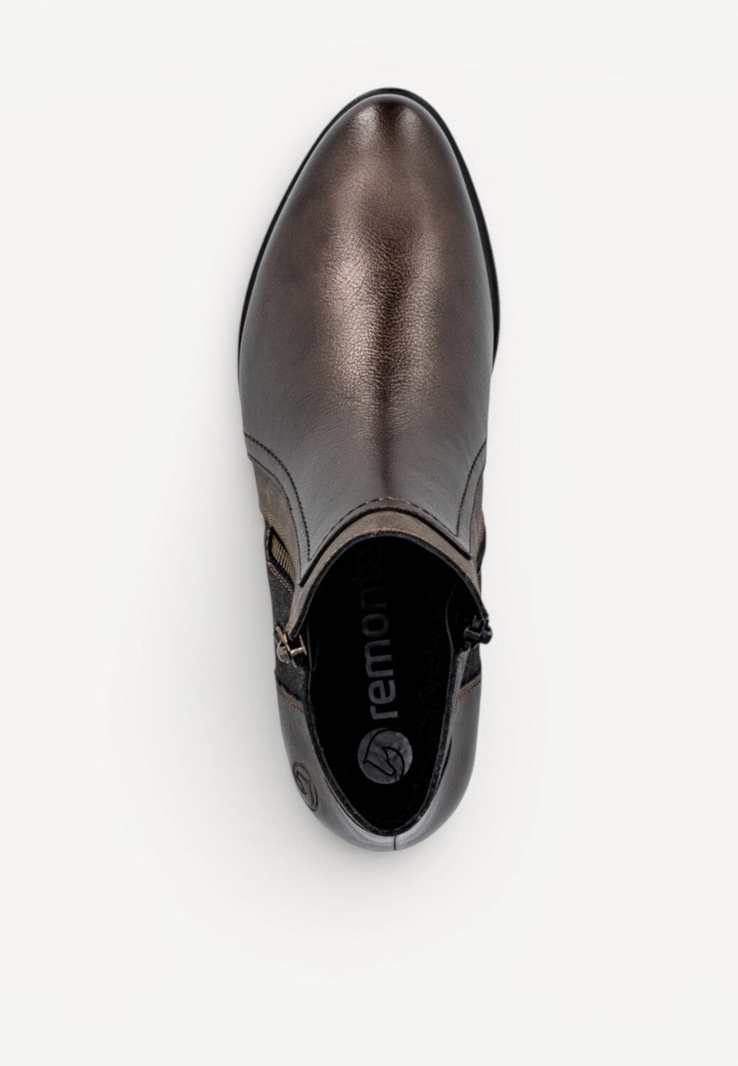 DAMES BOOTS+KORT LAARS-Brons leer
