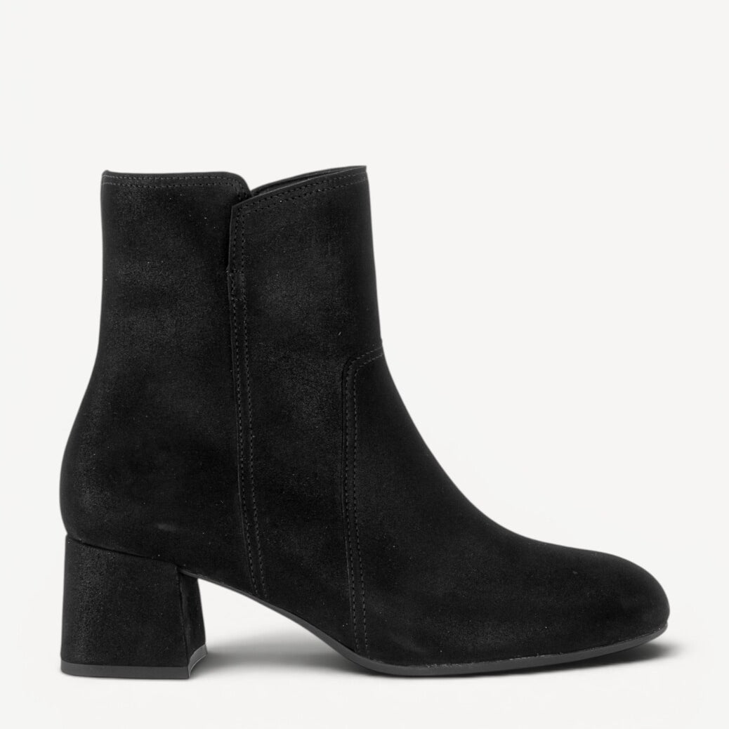 DAMES BOOTS+KORT LAARS-Zwart suède