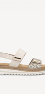 DAMES OPEN SCHOENEN-Beige combi kleur
