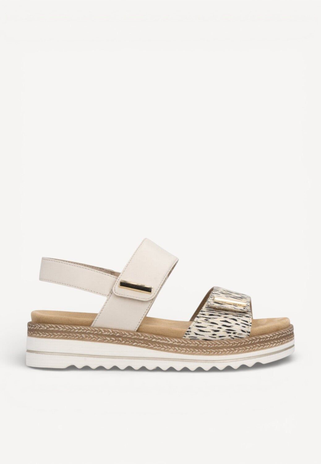 DAMES OPEN SCHOENEN-Beige combi kleur