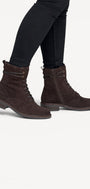 DAMES BOOTS+KORT LAARS-Bruin suède
