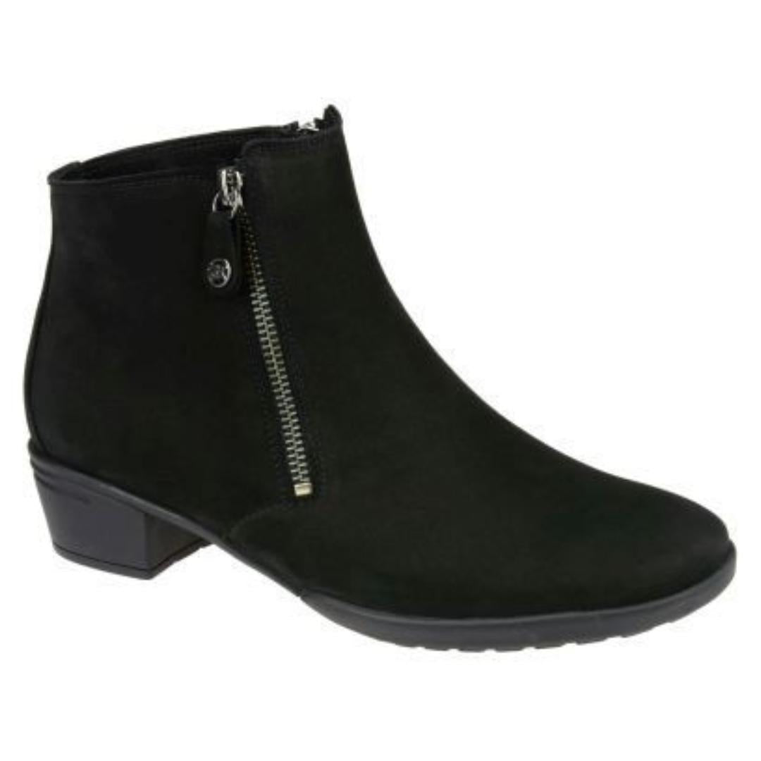 DAMES BOOTS+KORT LAARS-Zwart suède