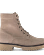 DAMES BOOTS+KORT LAARS-Beige suède/nubuck