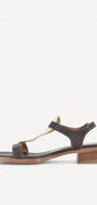 DAMES OPEN SCHOENEN-Bruin combi kleur