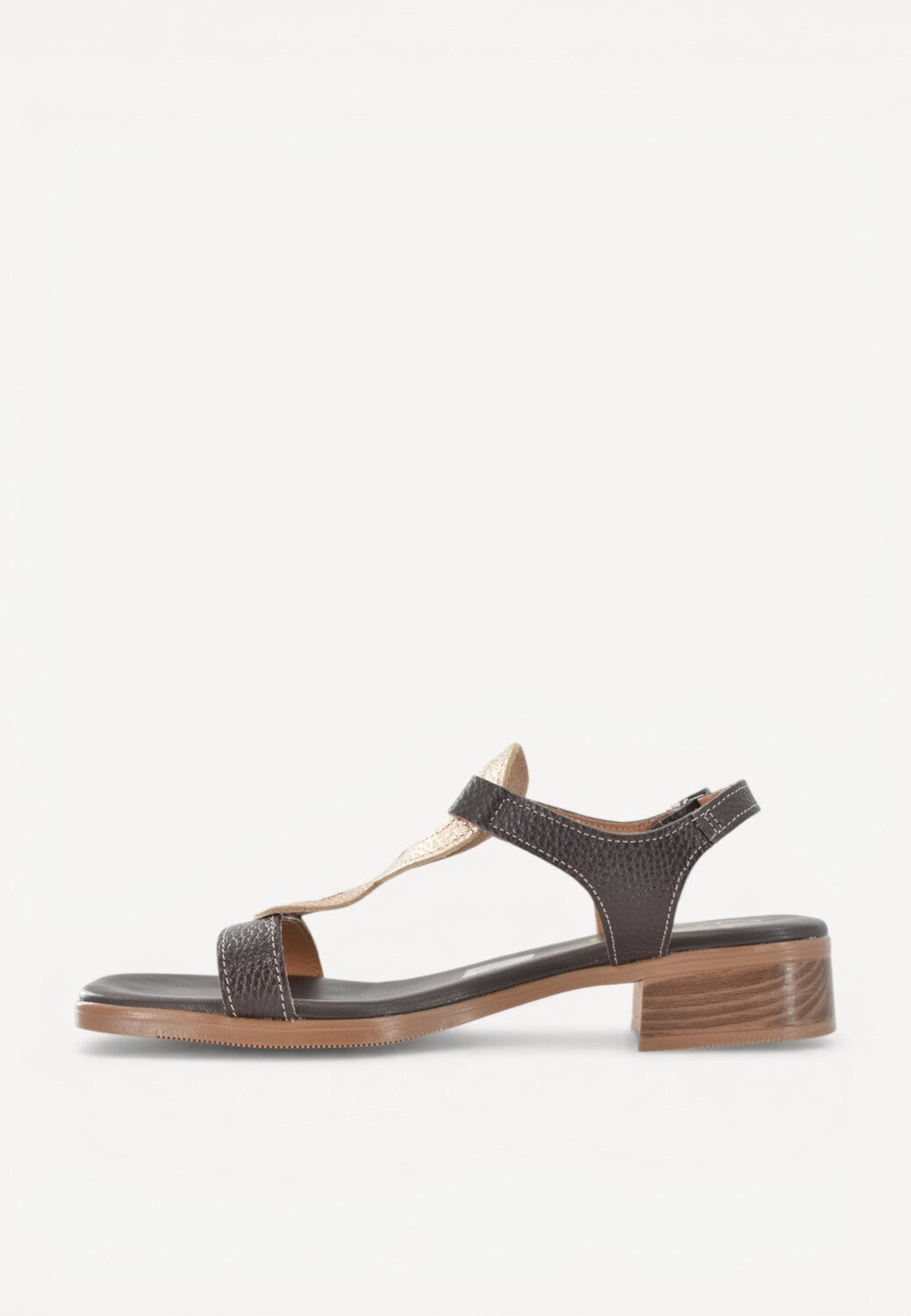 DAMES OPEN SCHOENEN-Bruin combi kleur