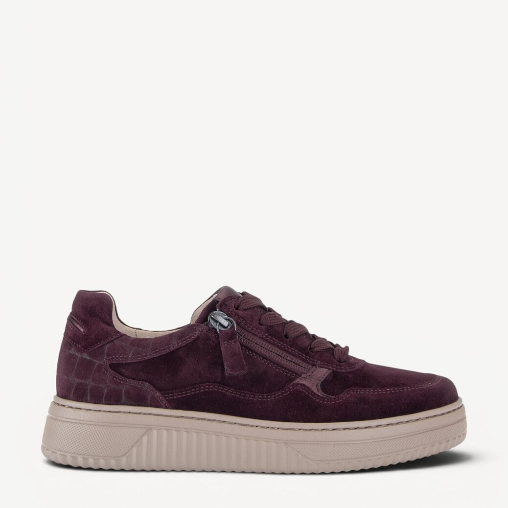 DAMES SPORTIEVE VETERSCHO-Rood suède/nubuck