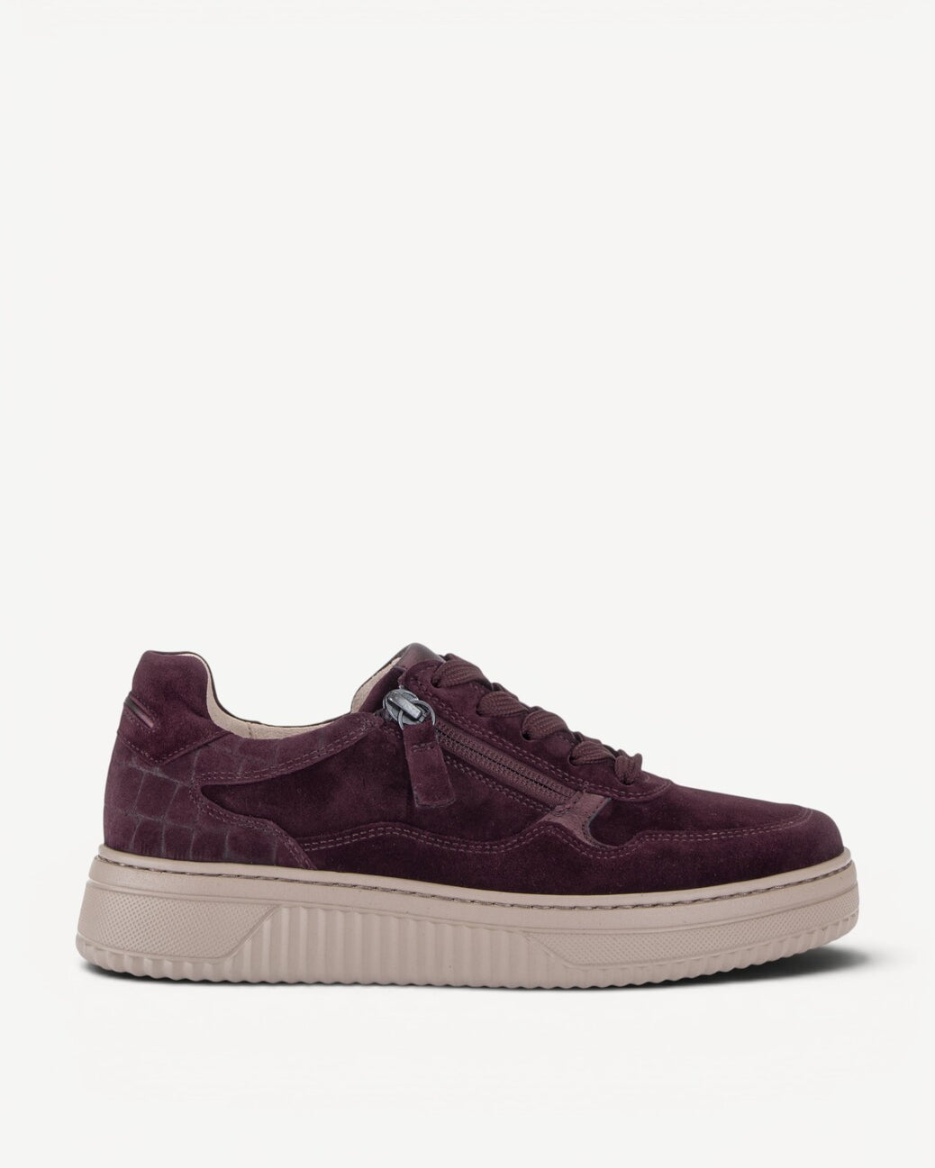 DAMES SPORTIEVE VETERSCHO-Rood suède/nubuck
