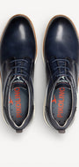 Heren veterschoenen-Blauw leer