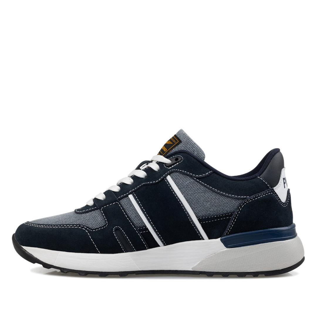 Heren veterschoenen-Blauw suède/nubuck