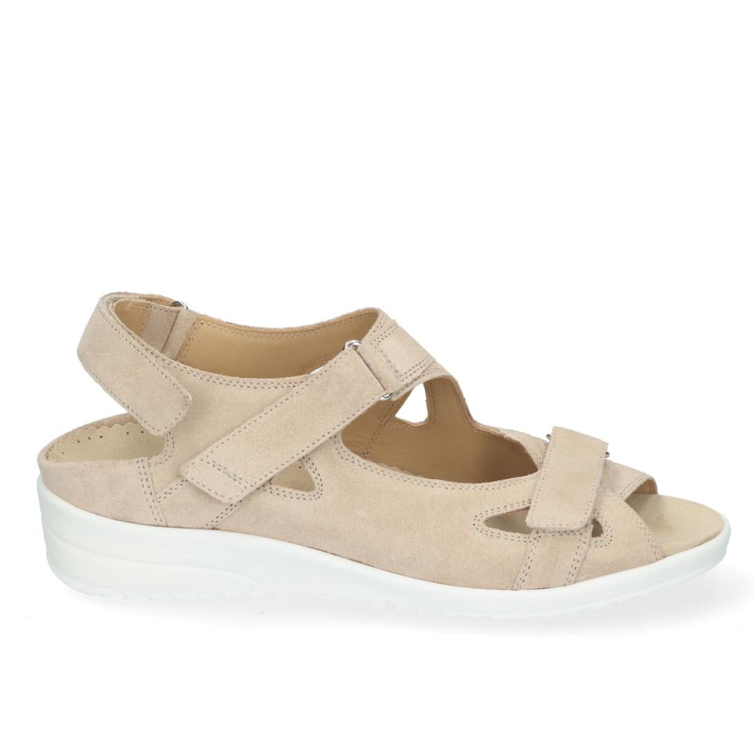 DAMES OPEN SCHOENEN-Beige suède/nubuck