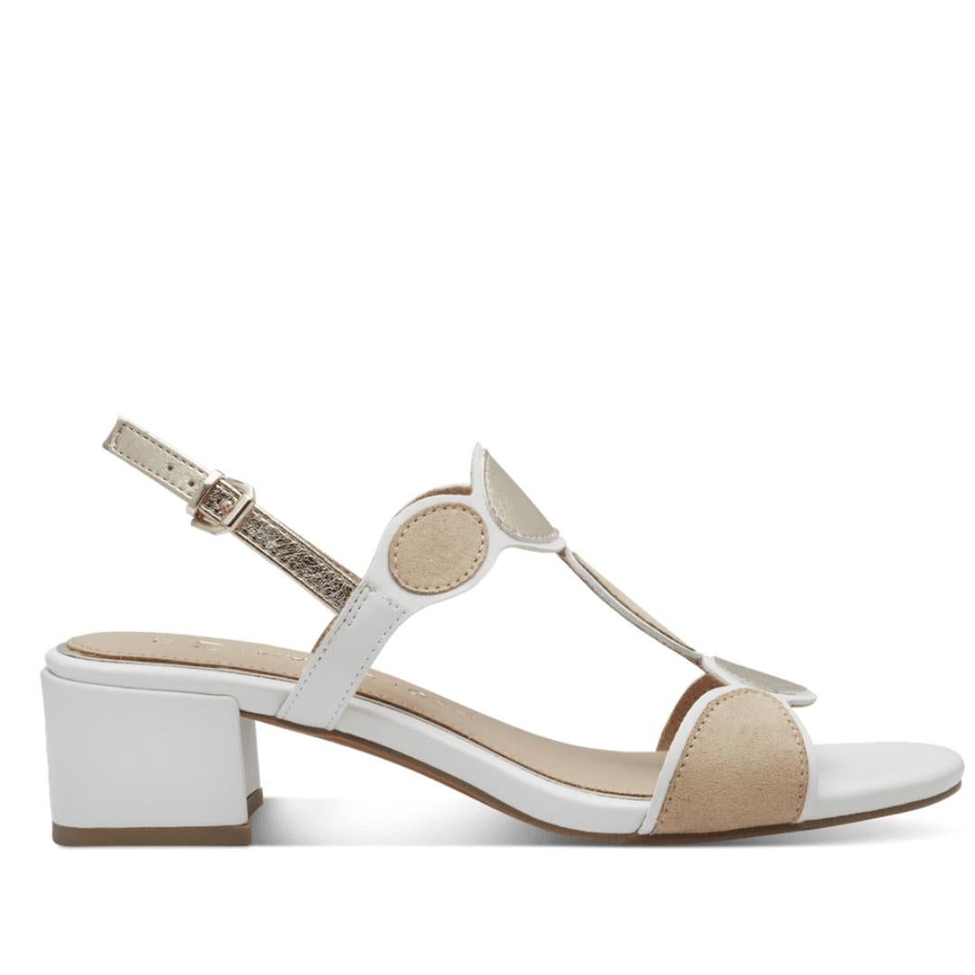 DAMES OPEN SCHOENEN-Wit combi kleur