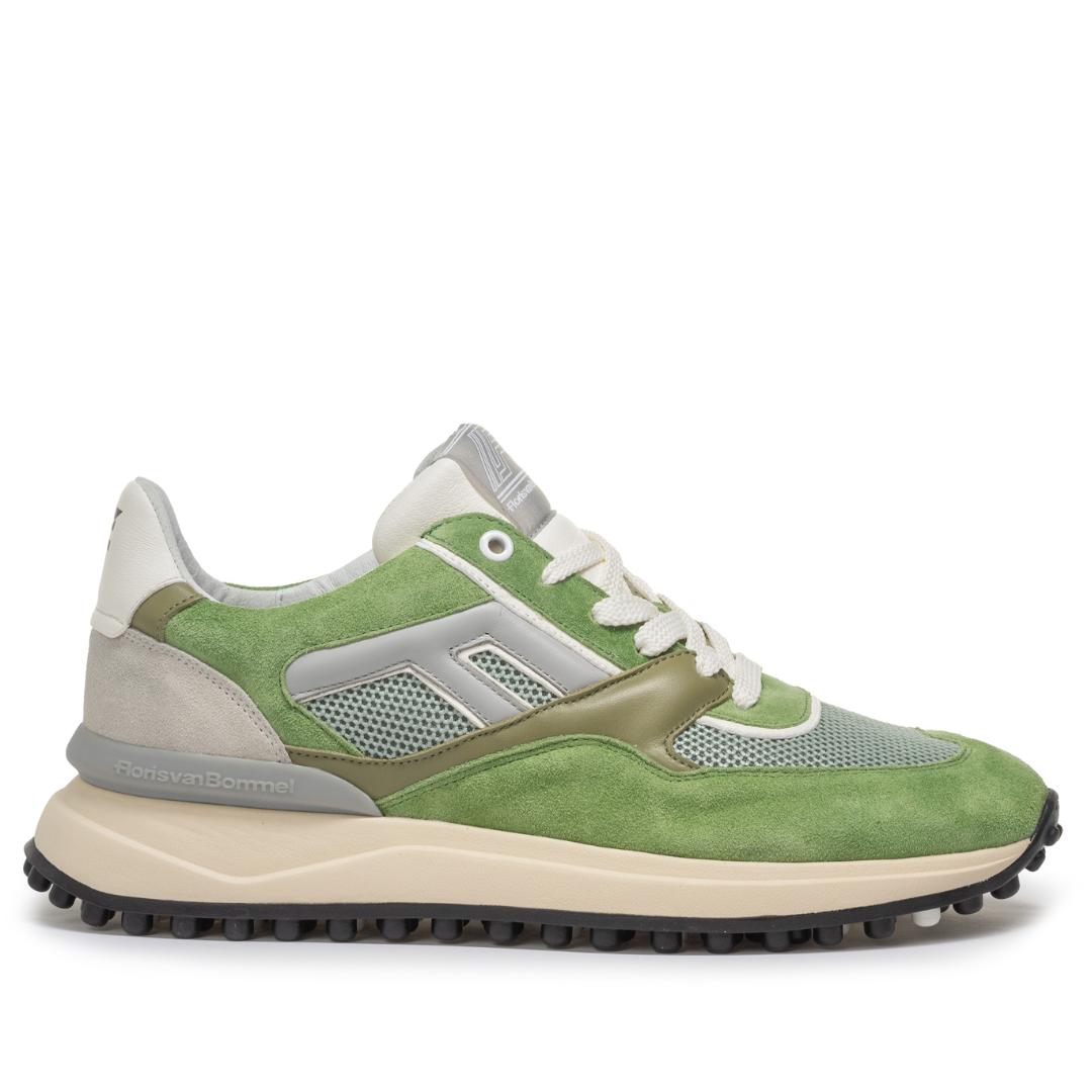 Heren veterschoenen-Groen suède/nubuck