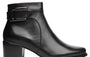 DAMES BOOTS+KORT LAARS-Zwart leer