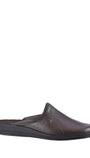 Heren muil pantoffels-Bruin leer