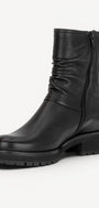 DAMES BOOTS+KORT LAARS-Zwart leer