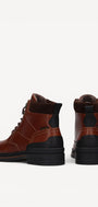 Heren boots-Bruin leer