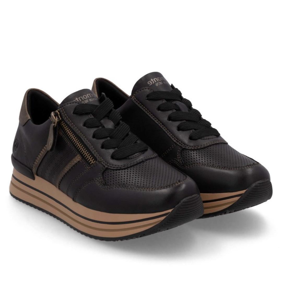 DAMES SPORTIEVE VETERSCHO-Zwart leer