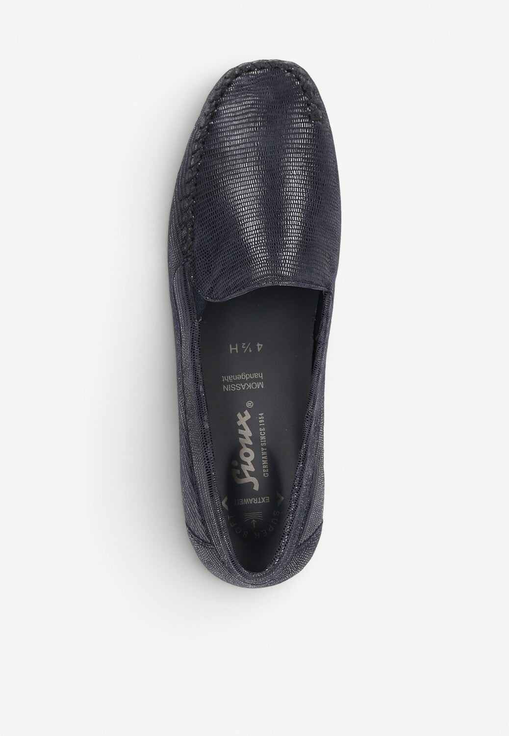 DAMES INSTAPSCHOENEN-Blauw leer