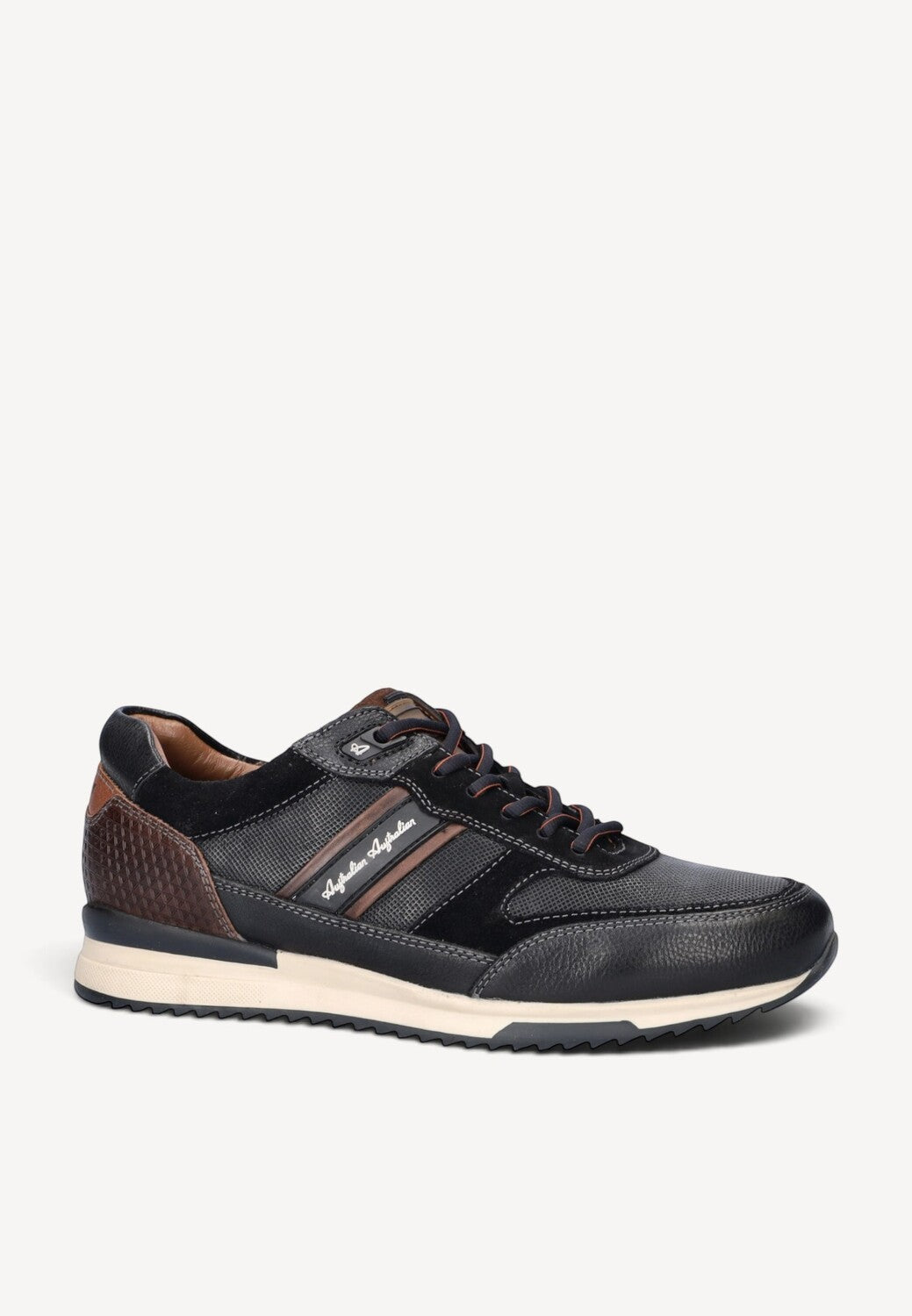 Heren veterschoenen-Zwart leer
