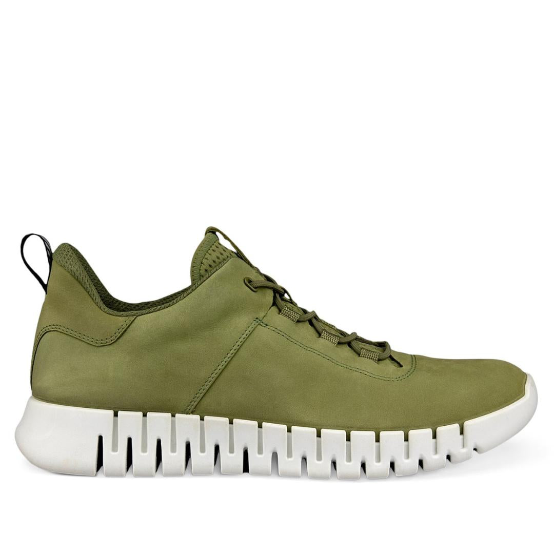 Heren veterschoenen-Groen suède/nubuck
