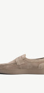 Heren instapper-Beige suède/nubuck