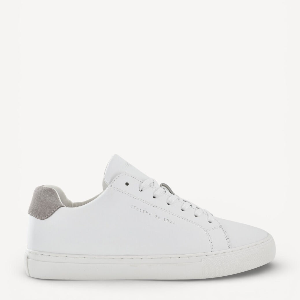 Heren veterschoenen-Wit leer