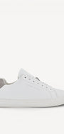 Heren veterschoenen-Wit leer