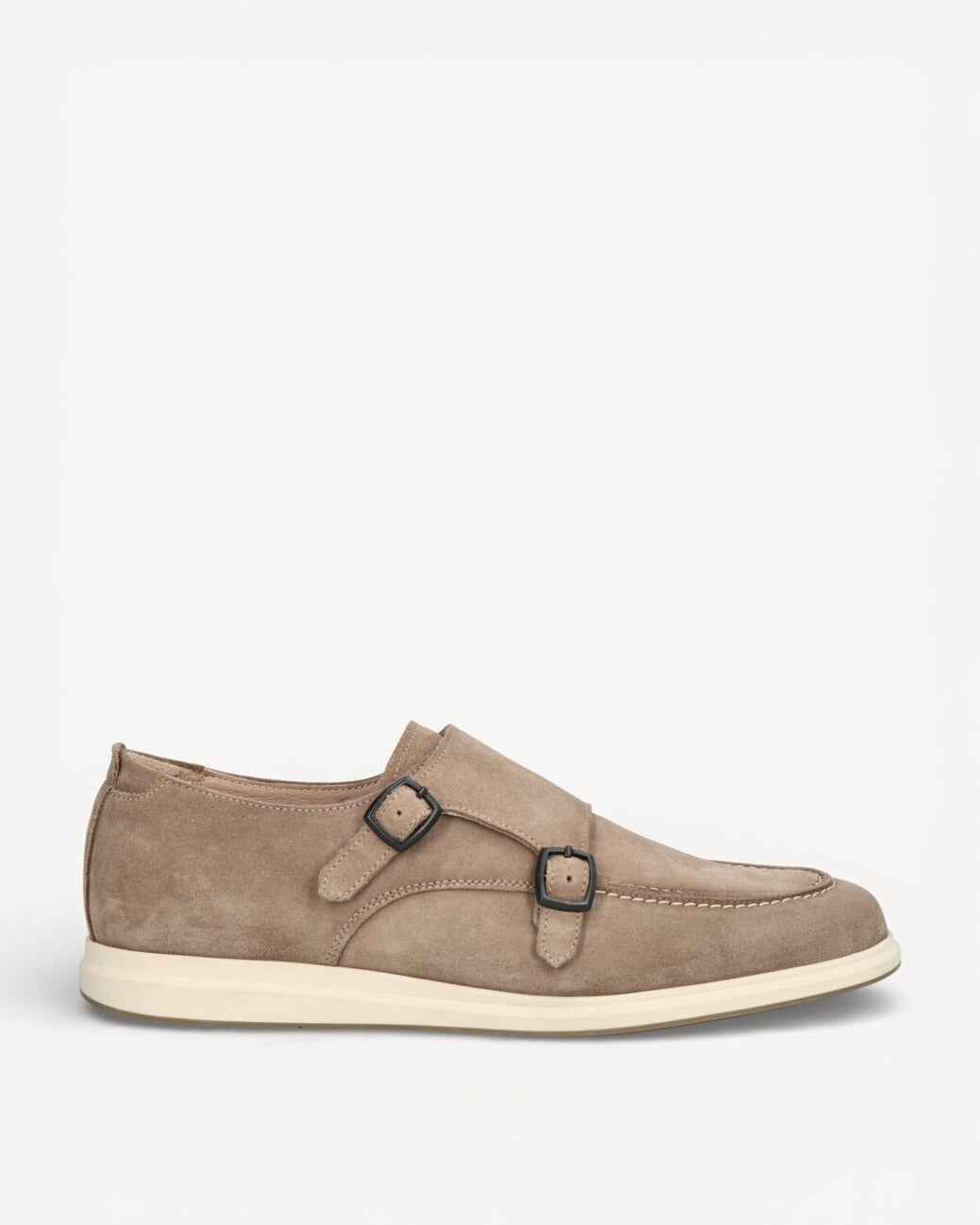 Heren veterschoenen-Beige suède/nubuck