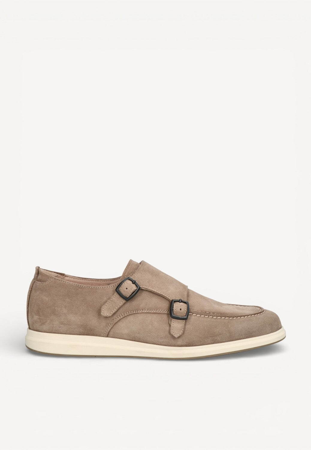 Heren veterschoenen-Beige suède/nubuck
