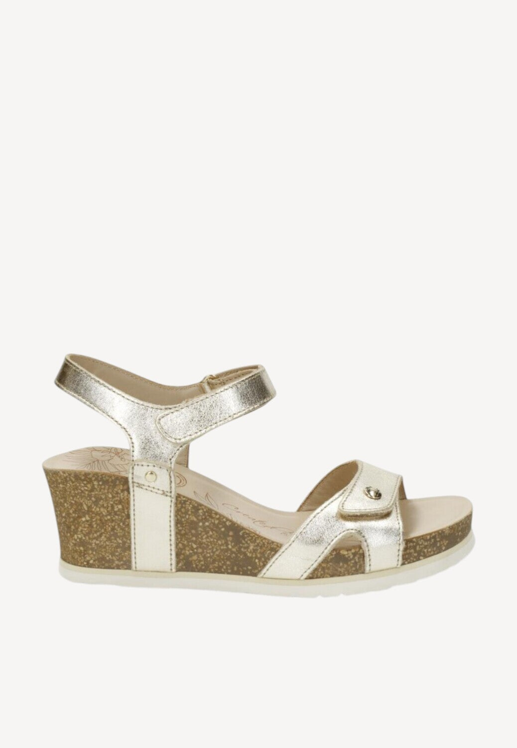 DAMES OPEN SCHOENEN-Goud leer