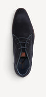 Heren veterschoenen-Blauw suède/nubuck