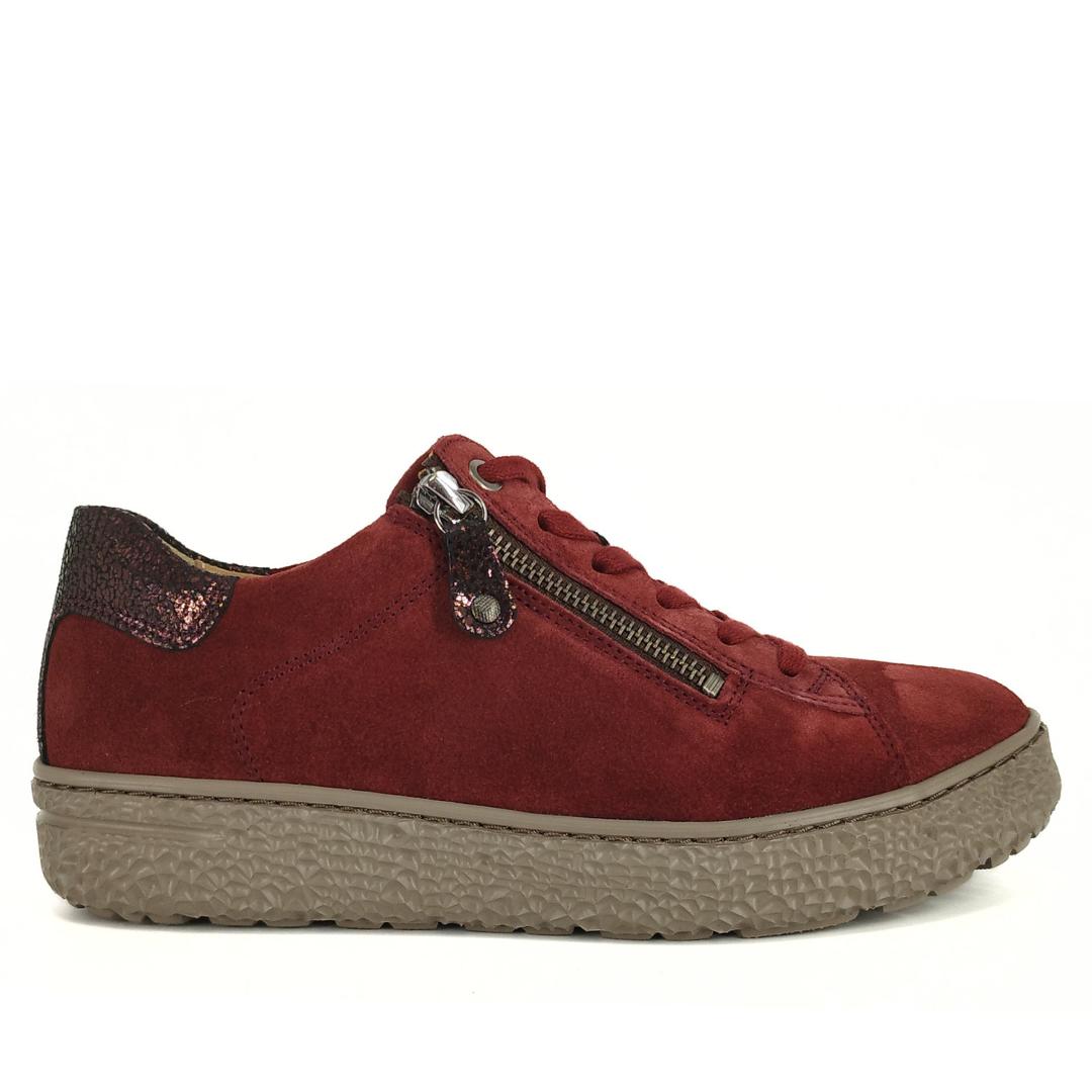 DAMES SPORTIEVE VETERSCHO-Rood suède/nubuck