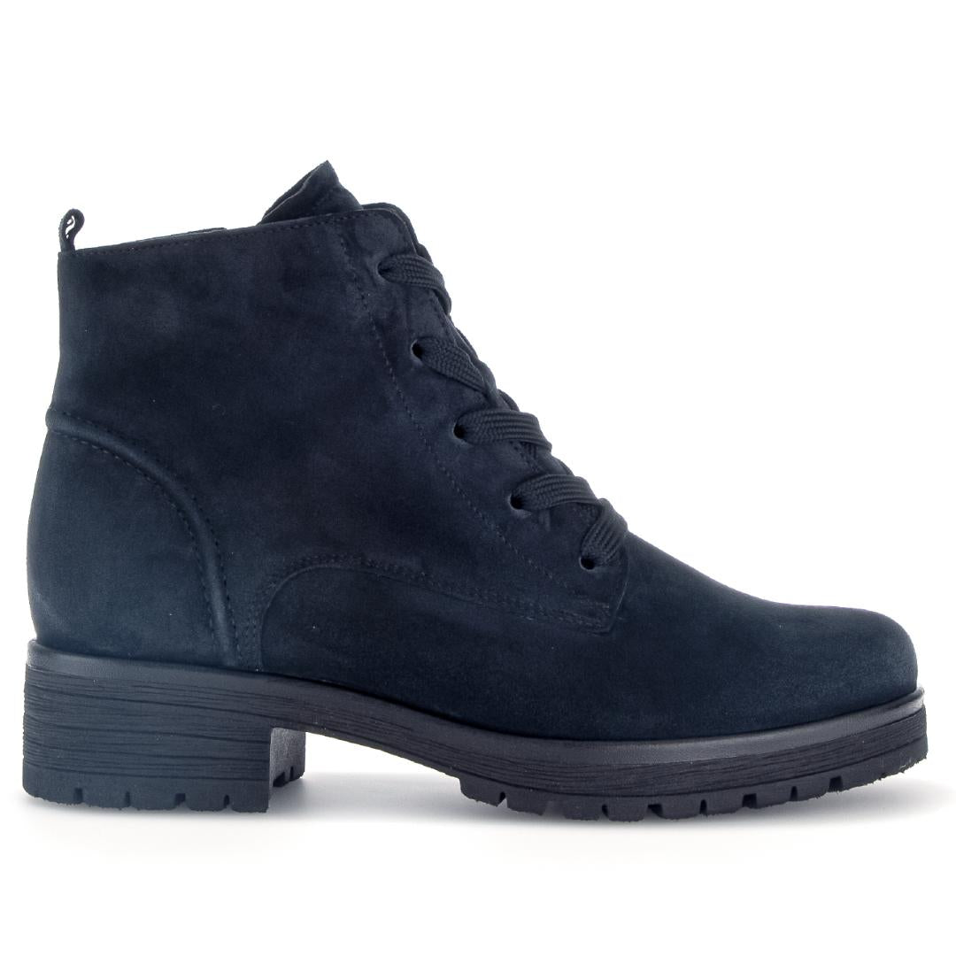 DAMES BOOTS+KORT LAARS-Blauw suède/nubuck