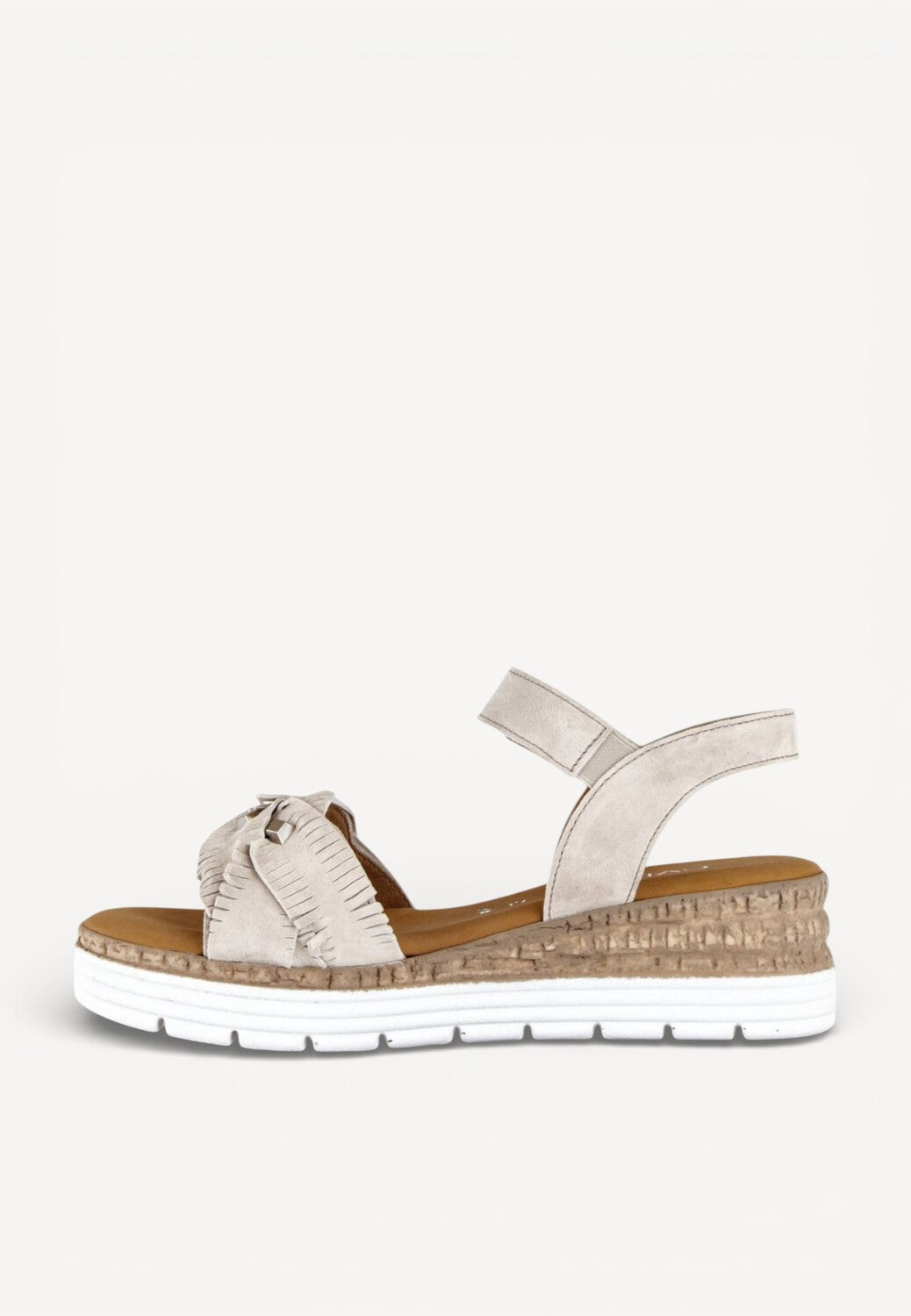 DAMES OPEN SCHOENEN-Beige suède/nubuck