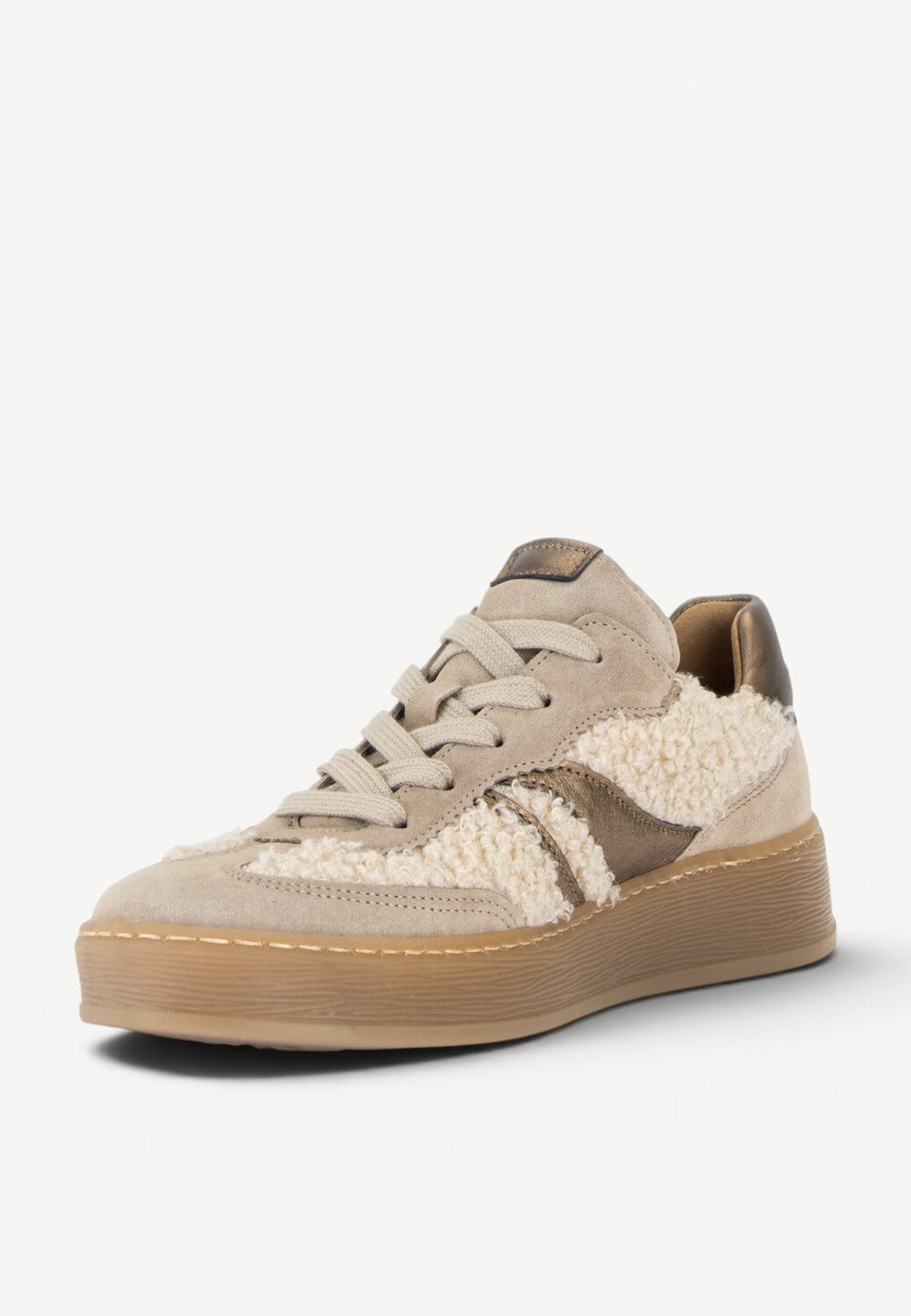 DAMES SPORTIEVE VETERSCHO-Beige suède/nubuck
