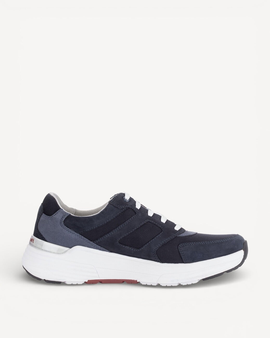 Heren veterschoenen-Blauw suède/nubuck